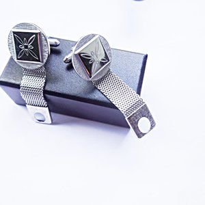 Vintage 1960's Mesh Wrap Around Cufflinks